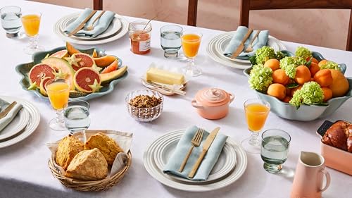 Stoneware Set of 4 Dinner Plates (White)