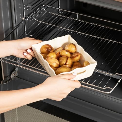 Sweejar Casserole Dishes for Oven (Beige / Baking dish(Set of 3))