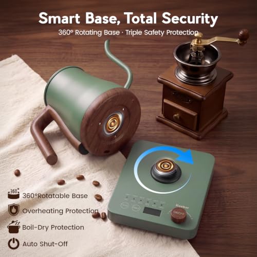 Gooseneck Electric Kettle (Green)