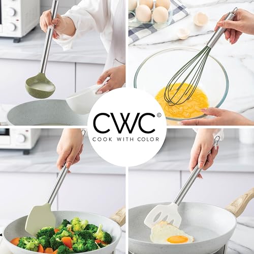 Silicone Cooking Utensils (Green / 38 Piece)