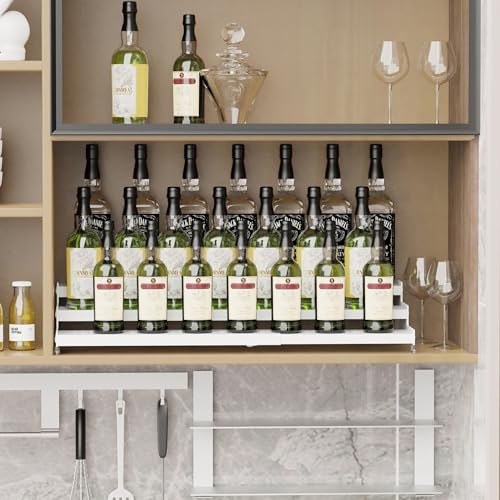 Expandable Spice Rack organizer with 3 (White / 2PACKS/WHITE)