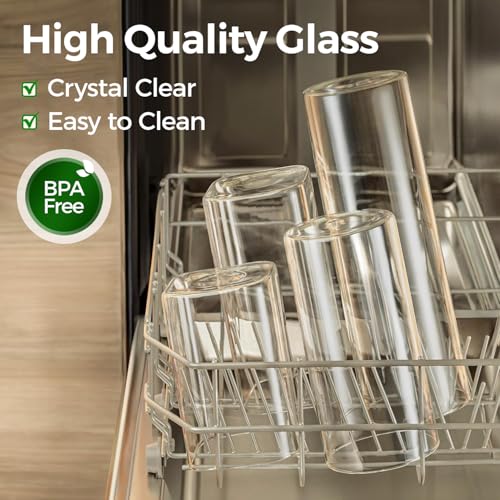 Glass Storage Jars 6 Pack (2 qt x1 + 1 qt x1 + 1 qt x2 + 0.5 qt x2)