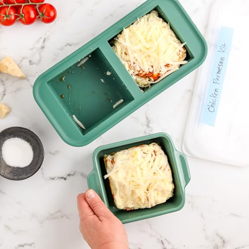 5x5" Ceramic Baking Dishes with Lids (Kale / 5"x5" - MADE IN USA)