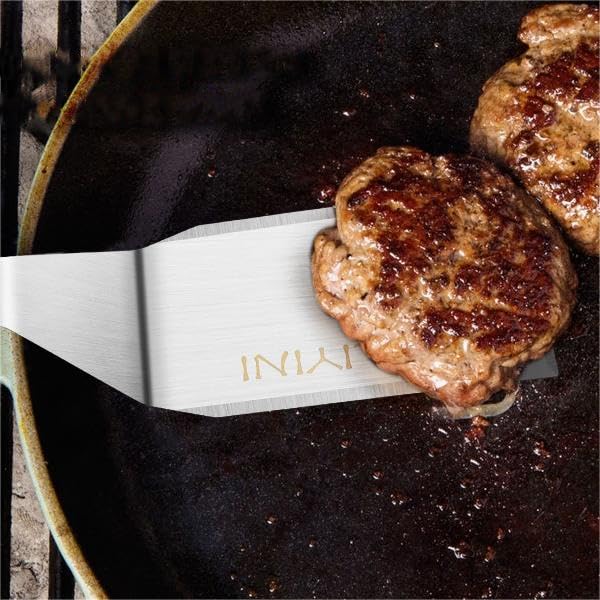 Stainless Steel Spatula Turner for Cast Iron Skillet (Silver)