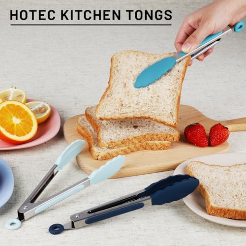 Small Silicone Kitchen Tongs 7 (Gradient Blue)