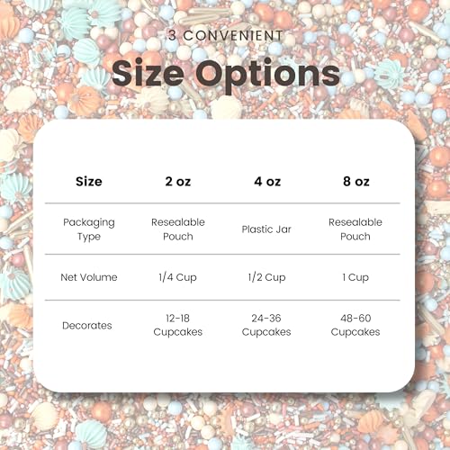 Pumpkin Carriage Sprinkle Mix (Burnt Orange, Light Blue, Vintage Gold, Rose Gold)