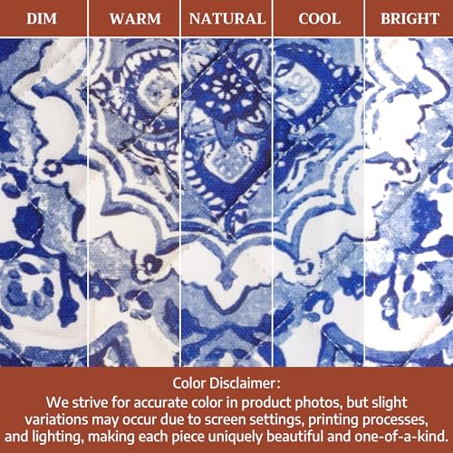 Maison d'Hermine Oven Gloves 100% Cotton Oven Mitt (014 - Melodie Bleue / 7.5" x 13" (Oven Mitt))