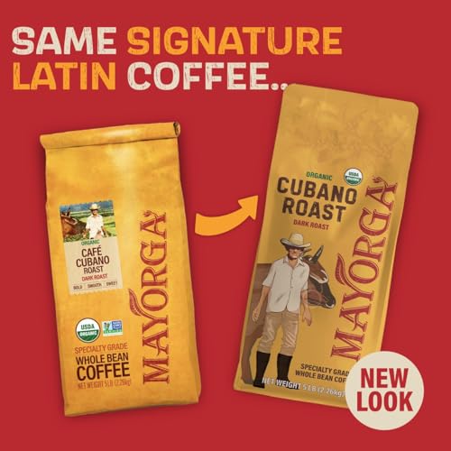 Dark Roast Coffee 5lb bag Cubano Roast 100% Arabica Café Whole Coffee Beans (80 Ounce (Pack of 1))