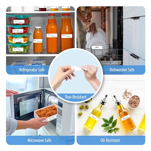 300 Removable Blank Food Labels (300-blank / 1” x 3”)