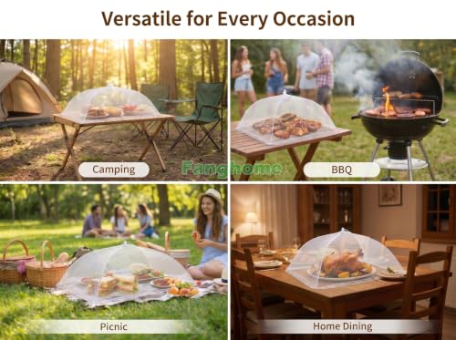 Food Covers for Outside Mesh (2 Pack 40"X24" + 2 Pack 17"X17")