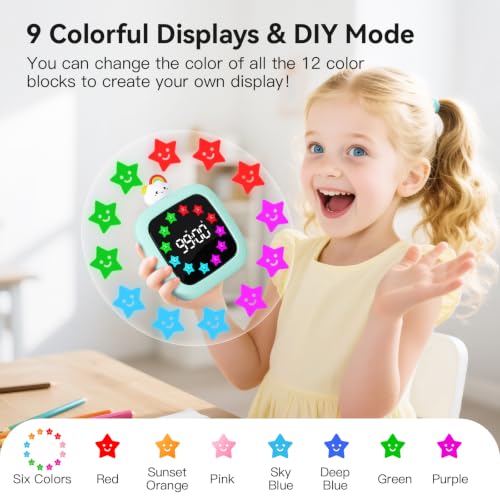 Digital Visual Timer for Kids (Rainbow Doll-cyan)