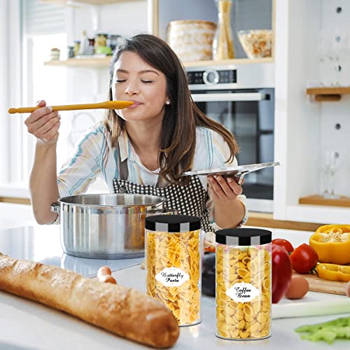 32 OZ Plastic Jars with Lids (32OZ 16Pcs Black)