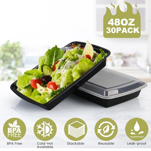Meal Prep Containers Reusable (48oz-30pack)