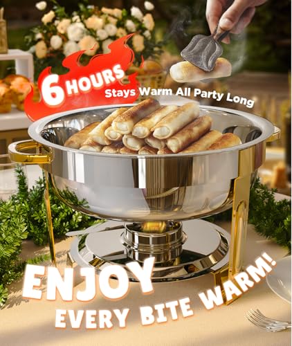 Chafing Dishes for Buffet 4 Pack (4 PACK / Gold)