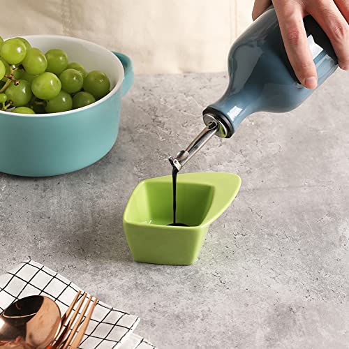Sweejar Ceramic Olive Oil Dispenser Bottle (Fog Blue / 20 oz, Set of 1)