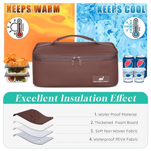 NOL Insulated Lunch Bag for Adults (Coffee / Small (4.5 Liters))