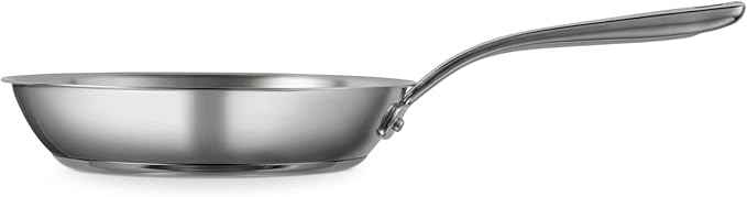 Tramontina Tempo Tri-Ply Base Stainless Steel 8-Inch Small Frying Pan, Induction-Ready Skillet, Oven-Safe, Dishwasher-Safe