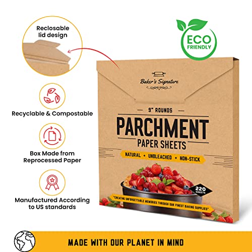 9" Parchment Paper Rounds for Baking (220 Count)
