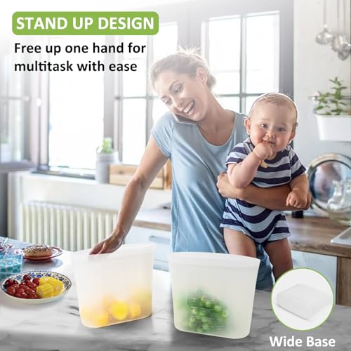 Reusable Storage Bags (Translucent | XL+L+M | 12 Pack)