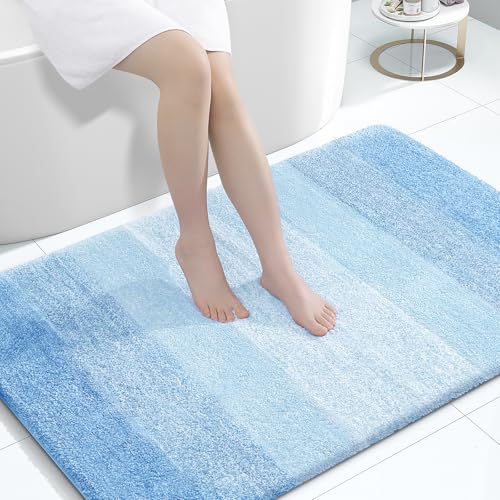 Large Bathroom Rugs 44x32 (44" X 32" / Sky Blue)