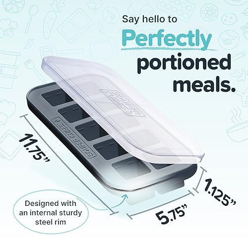 2 Tbsp Silicone Freezer Mold with Lid (1-Pack / Charcoal)