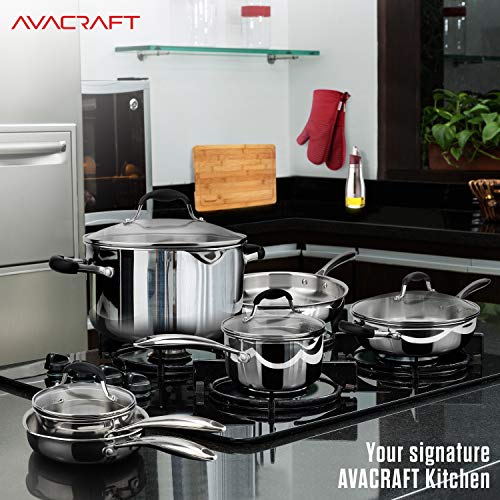 10 Piece 18 10 Stainless Steel Cookware Set