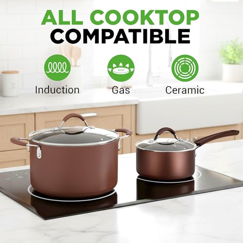 Kitchenware Pots & Pans Set (20 piece / Brown)