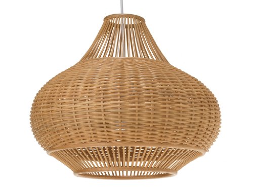 1050029 Wicker Pear Pendant Lamp (Natural)