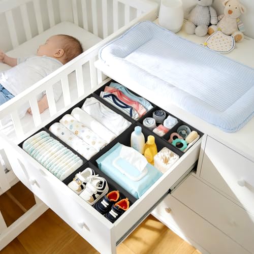 Drawer Organizer Clothes 28 Pack (Black / 28 Pack)