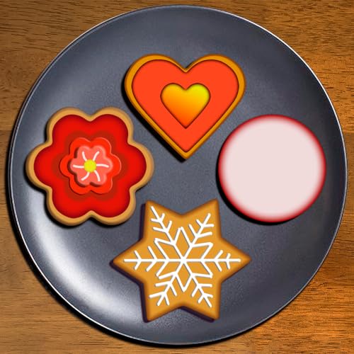 Metal Cookie Cutters Set (20 Round Heart Flower Star Cookie Cutters)