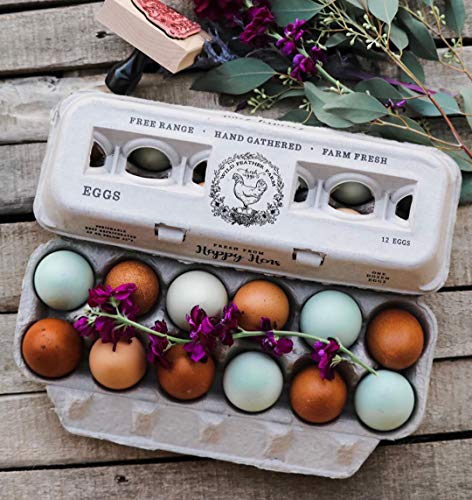 Egg Cartons Adorable Printed Design for Farm Fresh Eggs (Blank Stamping / 25)