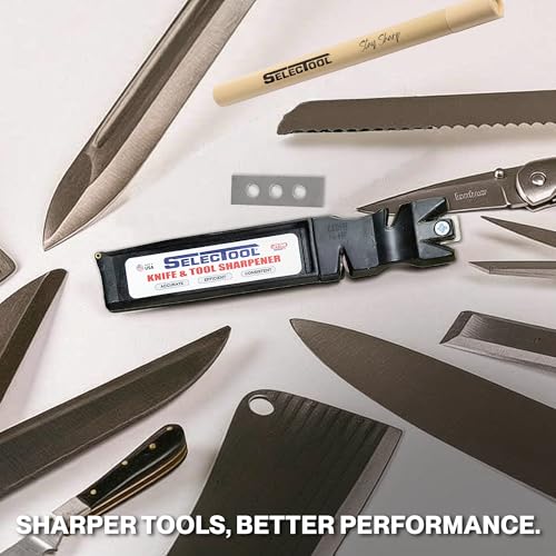 5-in-1 Knife Sharpening System - Knife Maintenance Kit with Knife Sharpener Tool, Honing Rod, Training Knife, Replacement Blade & Mat for Kitchen Knives, Scissors & Outdoor Tools (5 piece kit)