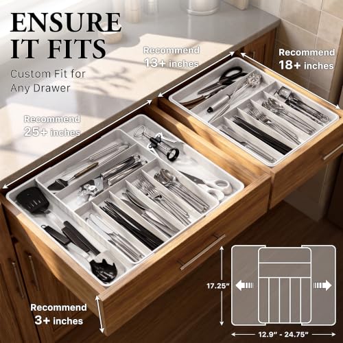 Expandable Kitchen Drawer Flatware Organizer