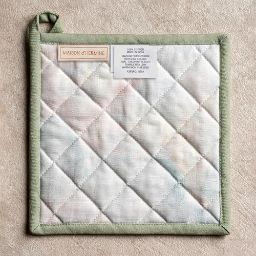 Pot Holders 100% Cotton Potholders (070 - Flying Birds / 8" x 8" (Pot Holder Pack of 2))