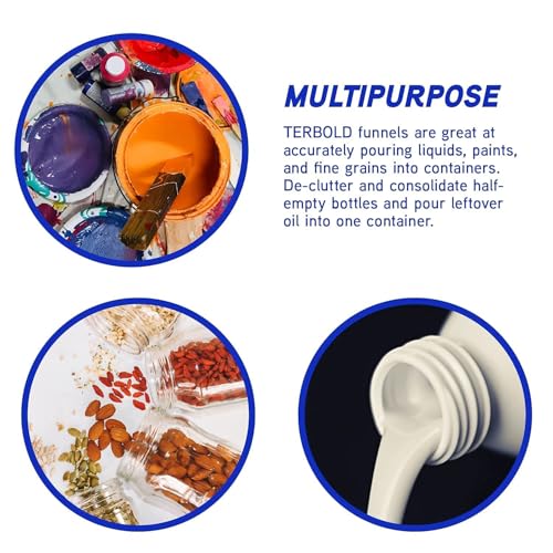 4pc Funnel Nesting Set in BPA Free Plastic for Kitchen Cooking