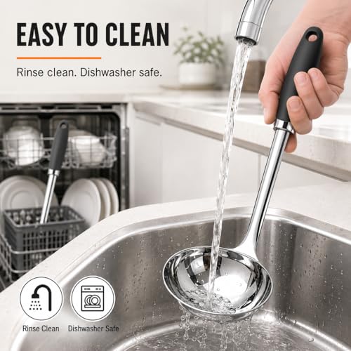 12 Inch Stainless Steel Soup Ladle (B-Silver Ladle)