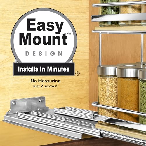 lite™ Pull Out Spice Organization for Cabinets (Wood / 6-1/4" - 2 Tier)