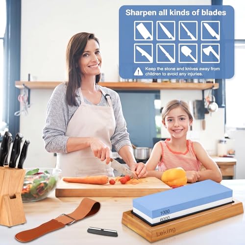 Knife Sharpener & Sharpening Stone Set