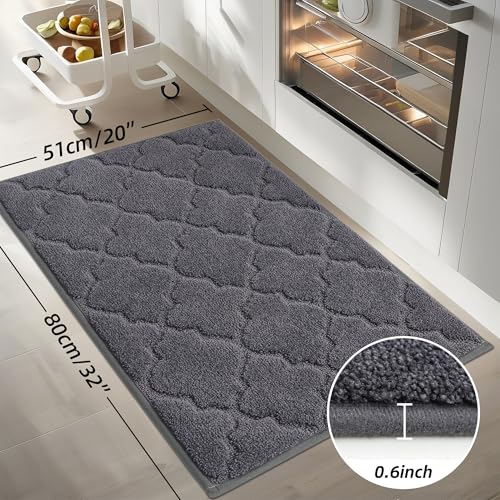 Kitchen Rugs Non Slip Washable 20"x32" (4.4444 Sq Ft)