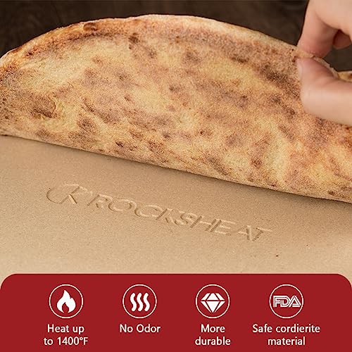 K ROCKSHEAT Small Pizza Stone Round for Grill and Oven