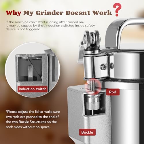 Grain Mill Grinder Electric (Silver / 150g Upright)
