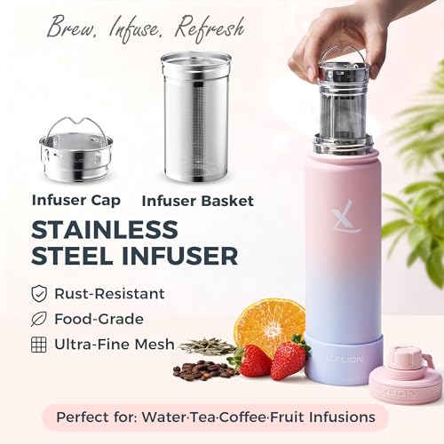 Tea Infuser Water Bottle 22 Oz (Twilight Blue / 22 Ounces)