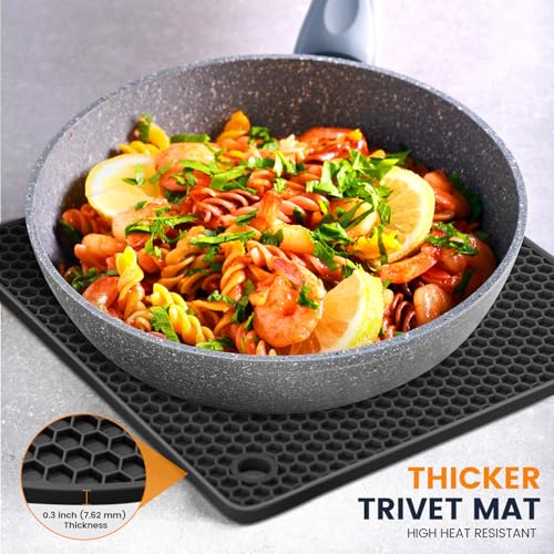 Silicone Trivet Mats 4 Heat Resistant Pot Holders Multipurpose Non