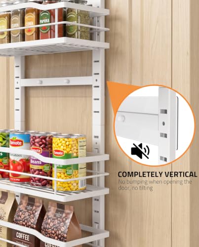 White 9 Tier Over The Door & Wall Mount Pantry Organizer (9-Tier Door&Wall / White)