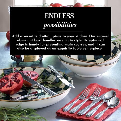 Enamel Abundant Bowl (Sterling Check)