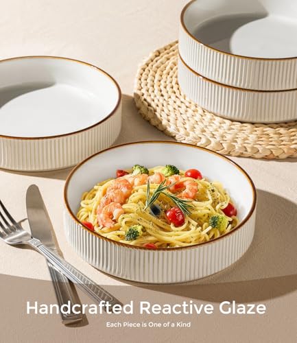 7.5 Inch Pasta Bowls Set of 6 (Set of 6 / Warm White)