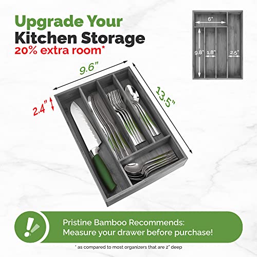 5 Slot Drawer Organizer (Grey / 5 Slots)