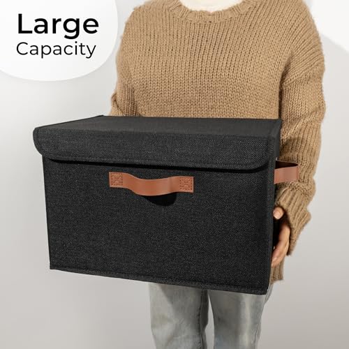 Memory Keepsake Storage Box (Black / Large-2 Pack)
