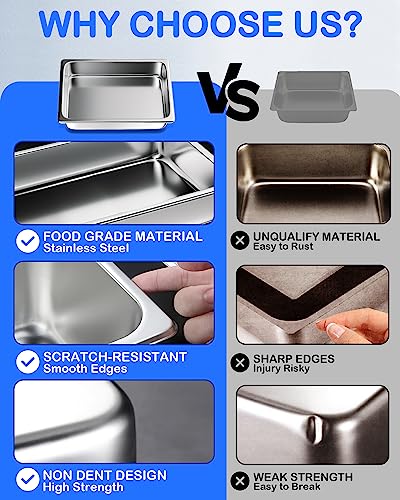 Steam Table Hotel Pans with Lid 1 (6" Deep / 1/3 Size)