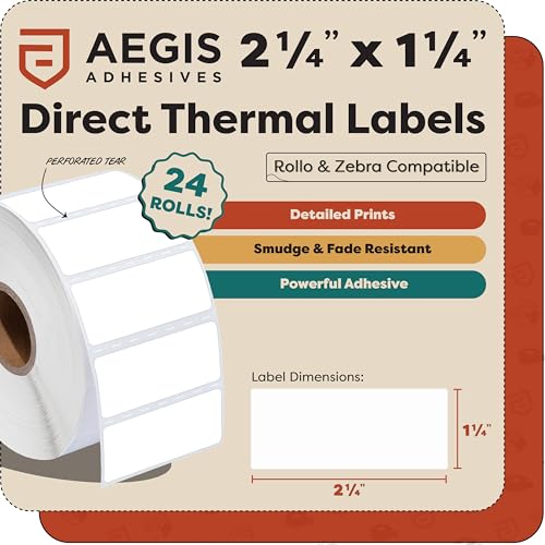 2.25" X 1.25" Direct Thermal Labels (2.25" X 1.25")